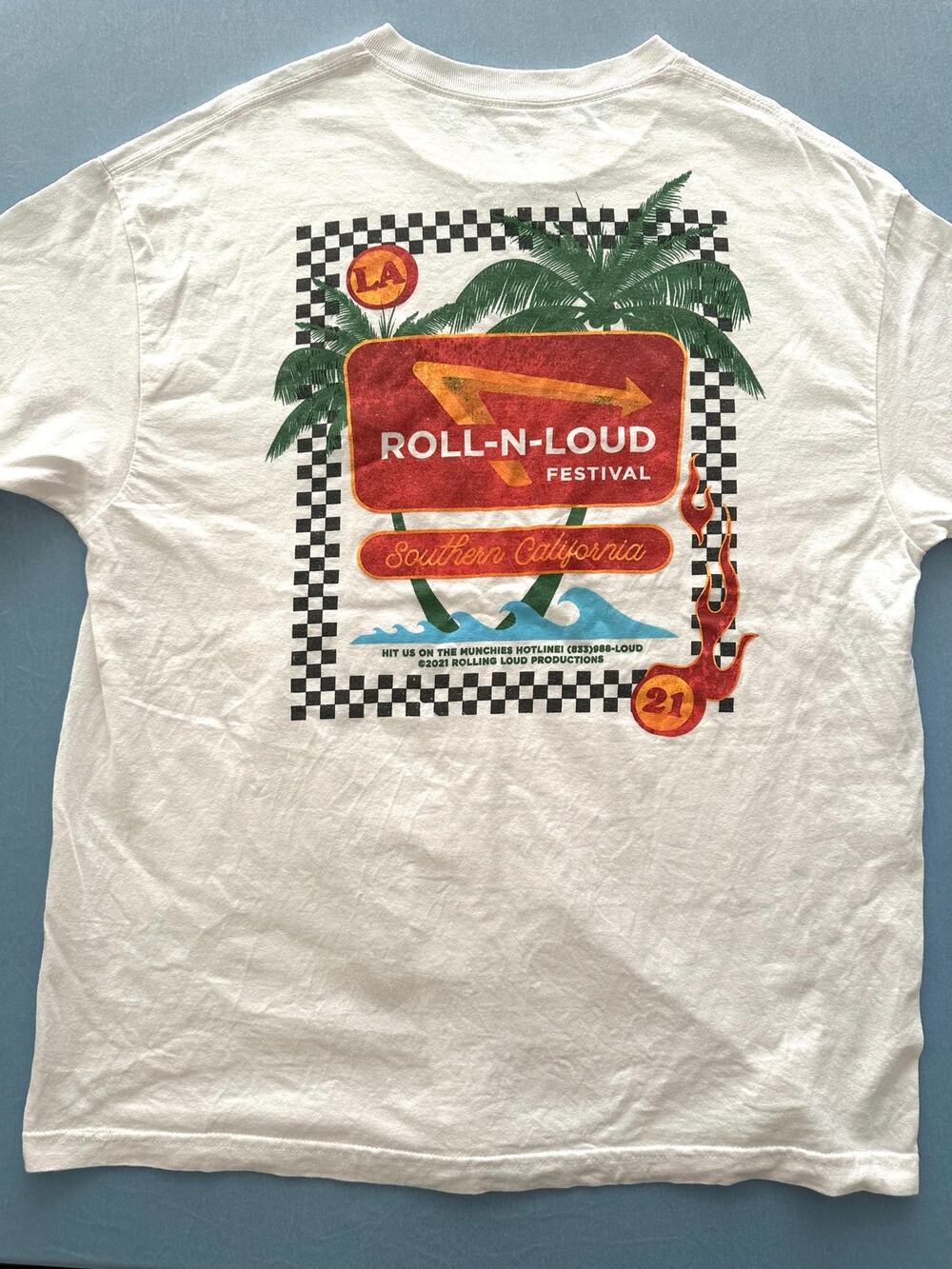 Rolling Loud California 2021 Festival T-Shirt White Men's Size XL In-N-Out